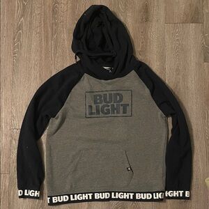 Bud light women’s pullover hoodie  Gray Hoodie size xl sweatshirt